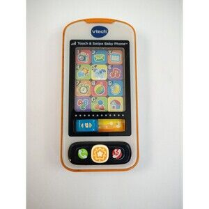 VTech Touch and Swipe Baby Phone, Orange Untested Needs Batteries